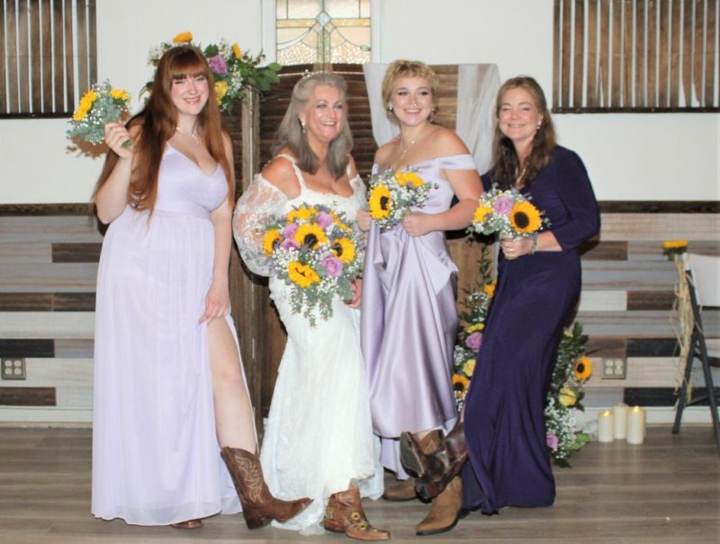 bride and bridesmaids