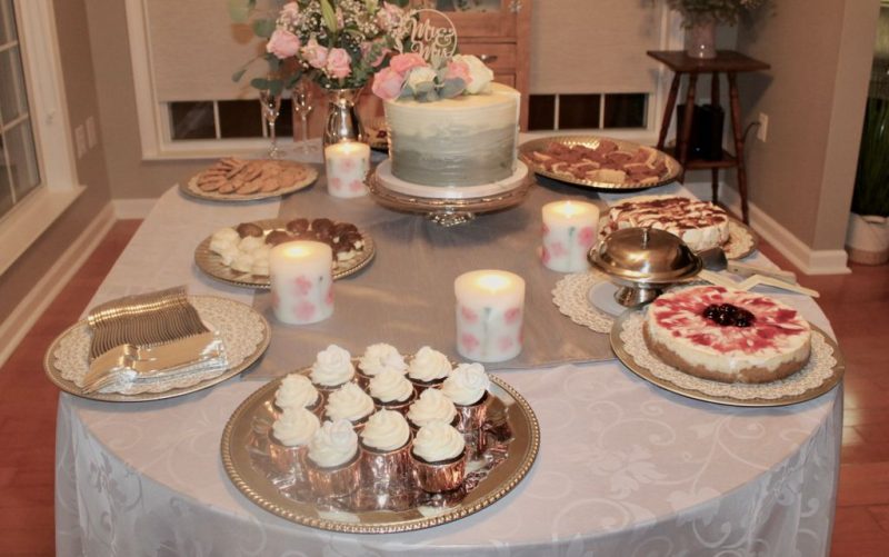 dessert table