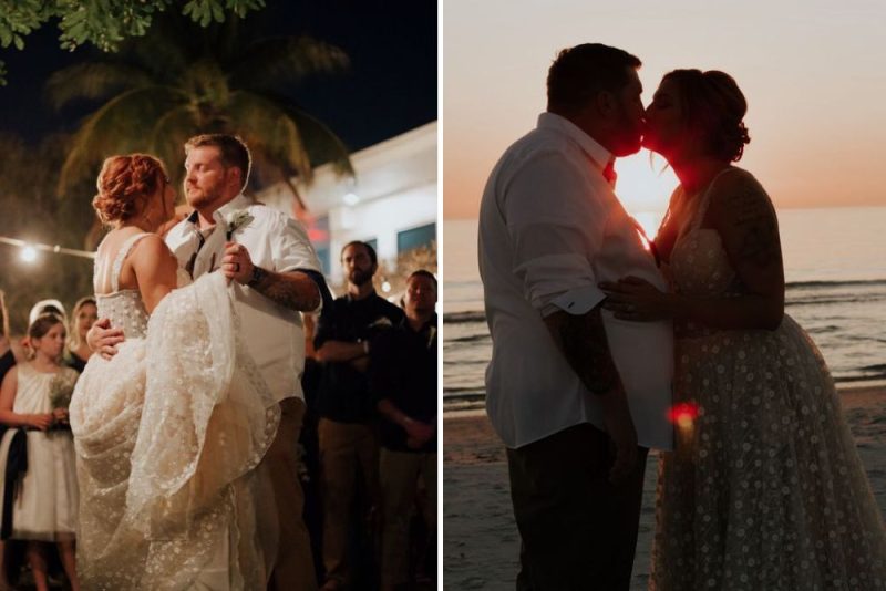 Couple dancing at their wedding day